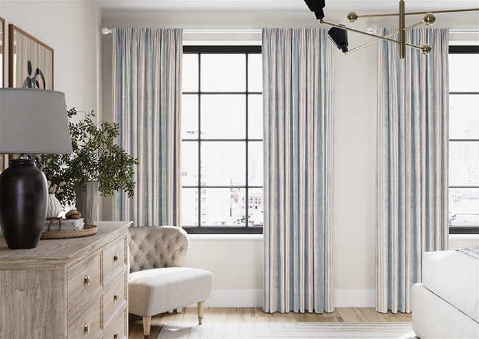 Guarda Stripe, Cornflower - Made to Measure Curtains - Image 3